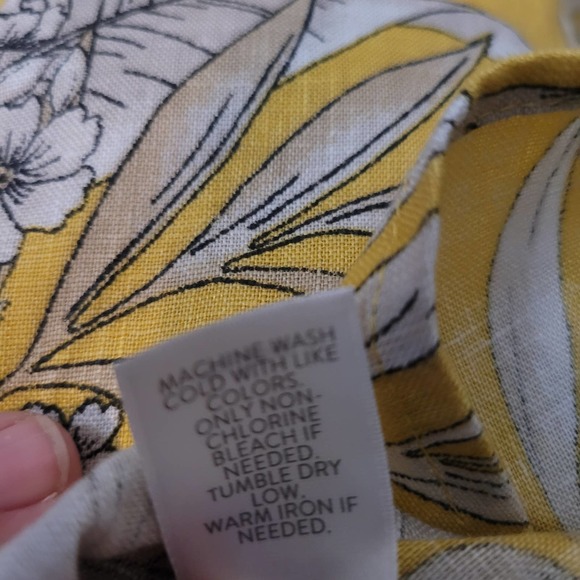 J. Jill	Love Linen Maxi Yellow Floral Tropical Maxi Dress	 -Size: S Tall - Picture 8 of 8